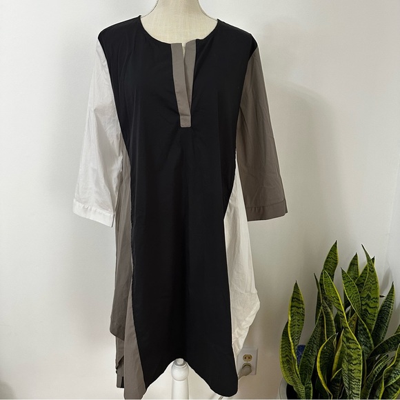Alembika Dresses & Skirts - Alembika Tunic Dress Color Block Asymmetrical Pockets Size 5